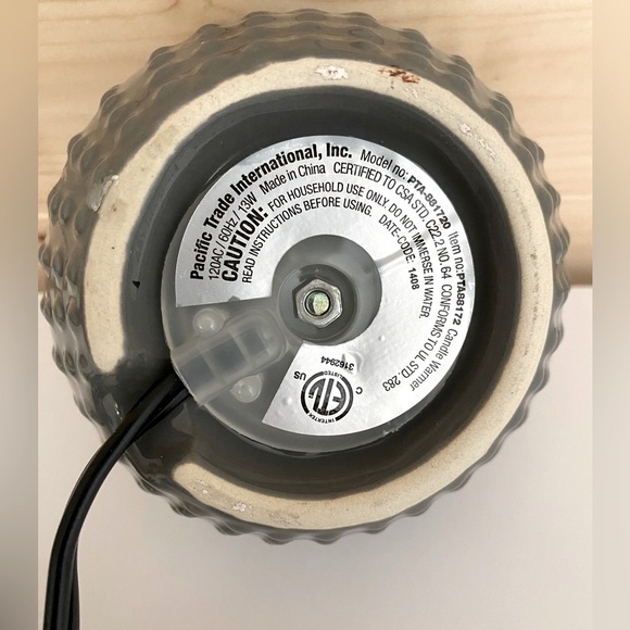 Gray Hobnail High Gloss Candle Wax Warmer Round Pacific Trade International - Picture 9 of 10